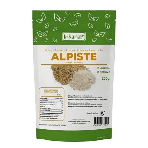 Alpiste en Polvo 200g 100% Natural – Fuente de Energía, Fibra y Proteína Vegetal - INKANAT
