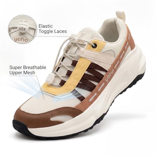 Image of YOHO Men's Sneakers Jipsi | Stylish, Comfortable, Anti Skid & Breathable | Walking, Jogging & Lace Up Casual Sport Shoes for Man /Gents
