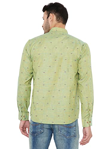 Image of Maharaja Linen Regular Short Kurta with Ful Sleeves for Men