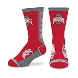 For Bare Feet NCAA OHIO STATE BUCKEYES MVP Crew Sock Team Color Youth