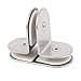Aexit 10mm-12mm Adjustable Fall Protection Oval Stainless Steel Right Angle Three Ways Glass Clamp Clip Door Hinge Safety Clips for Shower