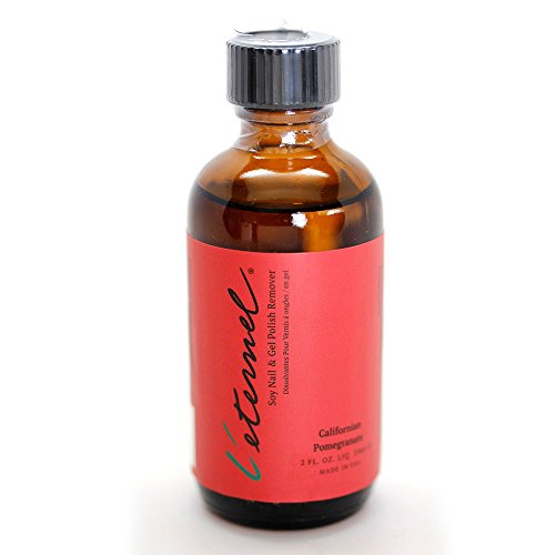 L'eternal Soy Nail and Gel Polish Remover California Pomegranate 2oz (Small Size) Non-acetone