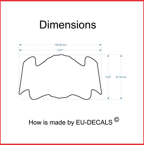 150mm-5.9'' Vintage Oil Gas Racing Legend Laminated Decal Sticker red