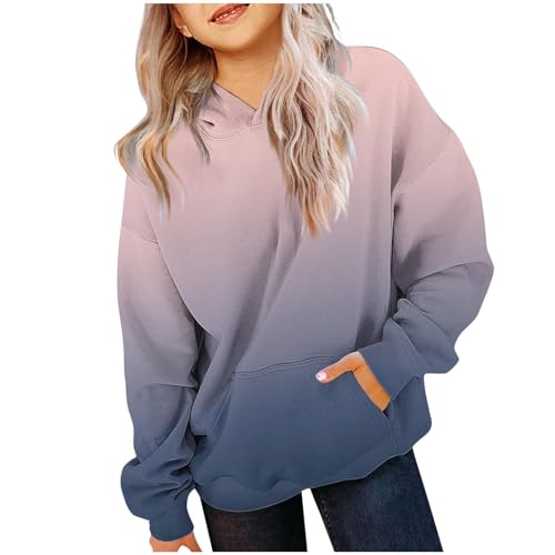 Sudaderas lindas para adolescentes, Sudaderas sueltas, de manga larga, gradientes, ropa de moda para niñas de 2 a 13 años, 00- Gris, 7 años