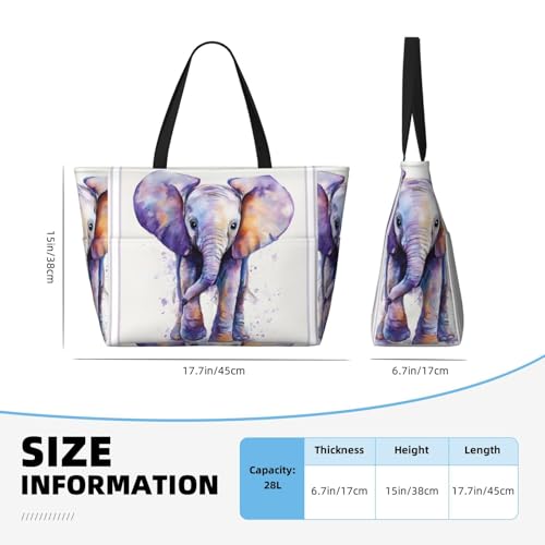 Beach Bag for Women dog and duck Beach Tote Bag Foldable Pool Bags with Zipper Gym Bags2