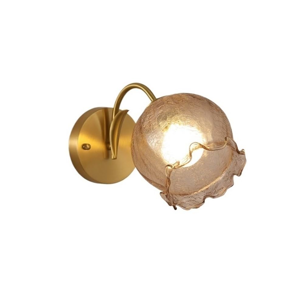 E7v2T9k6 Wall Lamps Living Room Staircase Light Luxury Retro Lamp Glass Lampshade Bedroom Bedside Wall Sconce Decor