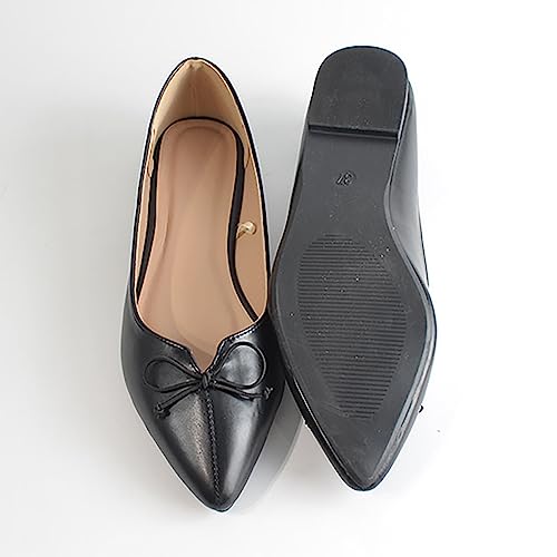 Hbeylia Ballet Flats for Women Ladies Fashion Casual Leather Ultra Soft Lightweight Comfort Pointed Toe Low Heels Slip On Flats Walking Loafers Dress Oxfords Sneakers Shoes3