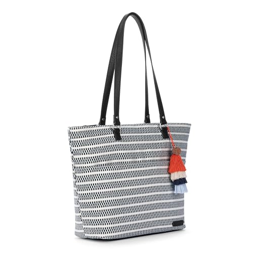Bolso Sakroots Metro Tote grande con cierre y doble correa miniatura 3
