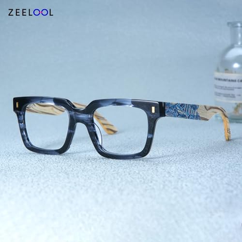Image of Zeelool Stylish Rectangle Blue Light Blocking Glasses for Men TV Phone Computer Gaming Glasses ZJGX239126-02 Gray