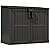 LHBcraft Outdoor Storage Cabinet 36 Cu Ft with Lockable Doors, Portable Horizontal Resin Storage Shed -Easy to Assemble, Waterproof Outdoor Storage Box for Backyards,Patios Black