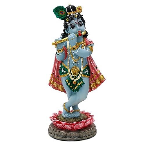 Estatua Lord Krishna Dios Hindú 8.3 pulg