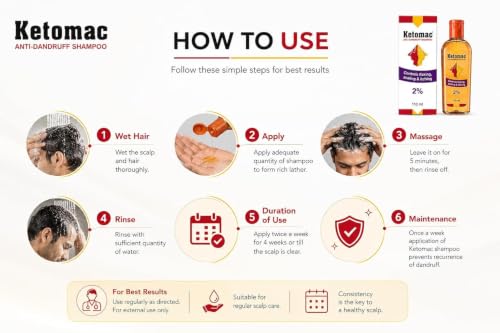 Image of Ketomac.| Anti-Dandruff Shampoo |Controls Flaking, Scaling & Itching,110 ml