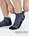 Mens Athletic Ankle Socks, Cushioned Running Socks, Low Cut Moisture Wicking Short Cotton Socks 6 Pairs,Multicolor, 9-12