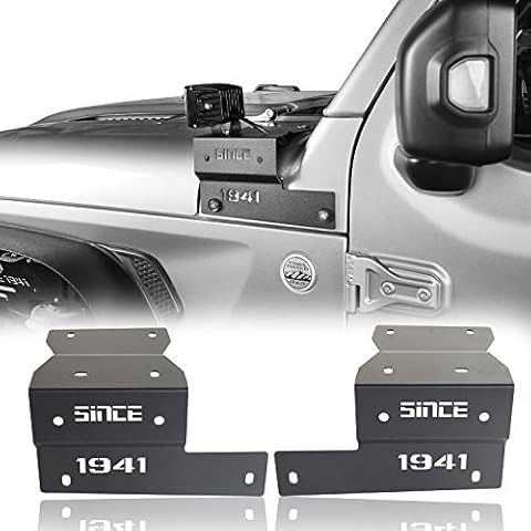 V8 GOD for Jeep Windshield Cowl LED Light Pod Mounting Bracket Compatible with Jeep Wrangler JL / Gladiator JT 2018-2025 - Pair Cover