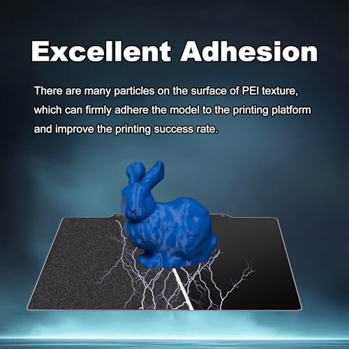 Image of 350x350mm Black Build Plate for Vorn 2.4 RepRap, Double Sided Textured PEI+Smooth PEI Flexible Spring Steel Platform Heated Printing Bed for Vorn 2.4 RepRap 3D Printer