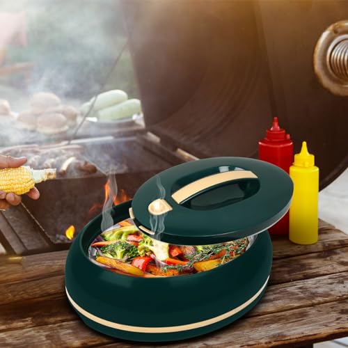 Image of Pinnacle Omega Insulated Casserole 1000 ML - Stainless Steel Inner | Modern Locking System | BPA-Free | Keeps Food Warm or Cold |Hot Box for Kitchen | Hot Pot for Home
