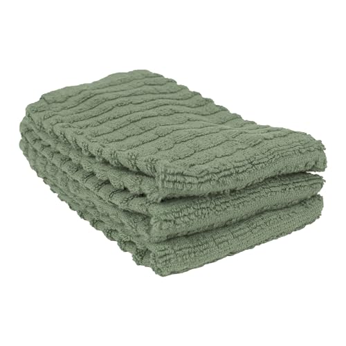 Ritz Royale Collection 100% Combed Terry Cotton, Highly Absorbent, Kitchen Dish Cloth Set, 13-3/4" x 12", 3-Pack, Solid, Juniper