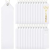 Lyrow 36 Pieces Blank Award Ribbons DIY Medal Prize Ribbons with Attached Card and Rope for Competitions Sports Events 1st, 2nd, 3rd Place(White)