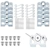 1/4 Turn Quick Release Steel Slot Head Dzus Fastener Button with Springs & Dimpled Tabs (10 Pack)