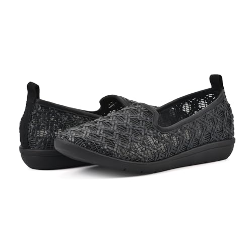 Image of CLIFFS BY WHITE MOUNTAIN Women's Twisty Woven Moccasin Style Loafer Flat
