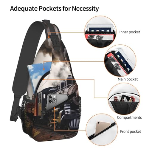 Bolso Cruzado Masculino Tipo Mochila Diagonal para Senderismo miniatura 4
