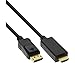 Produktbild InLine® DisplayPort zu HDMI Konverter Kabel, 4K/60Hz schwarz, 0,3m