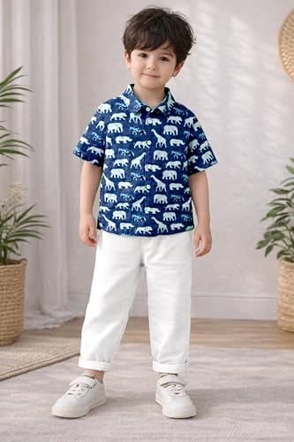 Image of Fashion Dream Boy's Cotton Animal Printed Co Ord Set|Boys Clothing Set|clothing set for kids boys