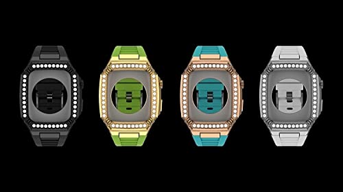 Bracelet silicone Apple Watch 44mm protège des rayures avec boîtier mod