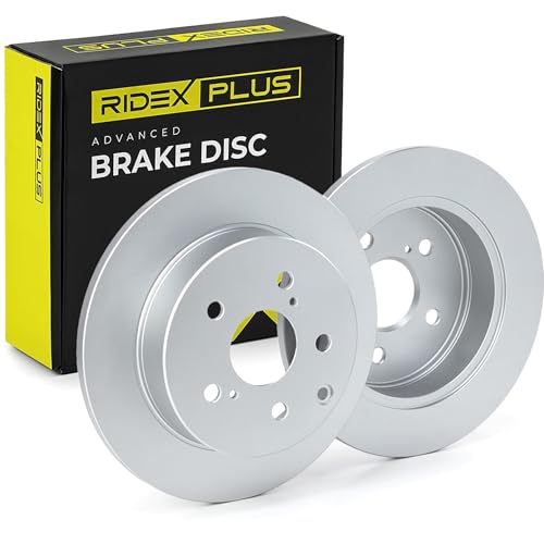 RIDEX PLUS 82B0323P 2x Bremsscheiben Hinten Ø281mm voll Kompatibel mit TOYOTA
