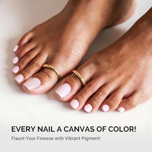 Image of MelodySusie 32Pcs Semi Cured Gel Toe Nail Strips, Works with UV /LED Lamps