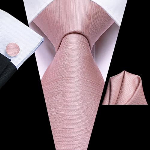 Hi-Tie Silk Men's Tie and Pocket Square Cufflinks Lapel Pin Set Jacquard Wedding Business Necktie for Formal