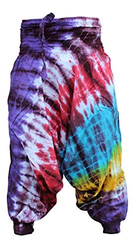 SHOPOHOLIC FASHION Hippie Bunt Batik Baggy Haremshose, Locker Sitzend Hose...