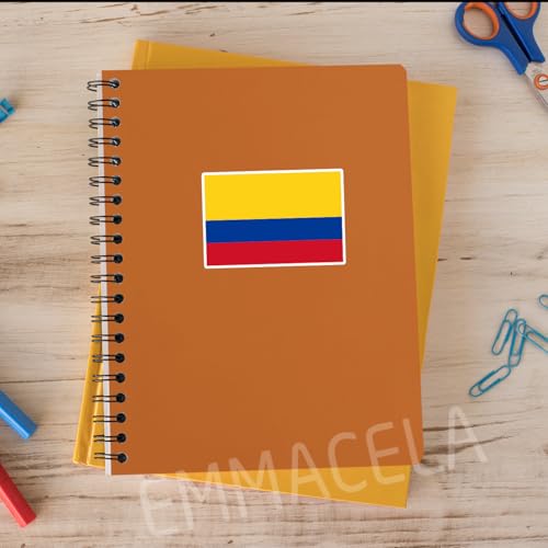 Image of (3PCS) Colombia Flag stickers, Countries Flag Stickers - Waterproof Vinyl Decals For Laptops, Tumblers, Water Bottles, Books, Scrapbooks, Size 3 x 2 Inch