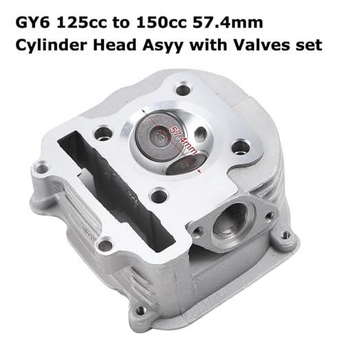 Minho Cabeça de cilindro para motor chinês GY6 125cc 152QMI 1357QMJ, 57,4 mm