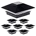 (8 Pack) Greenlighting Low Profile LED Solar Post Cap Lights for 4 x 4 Wood Posts (Black)