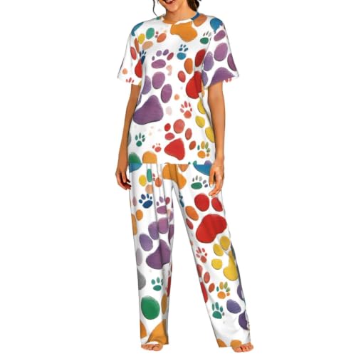 Pyjama à manches courtes femme anti-transpiration et fluide