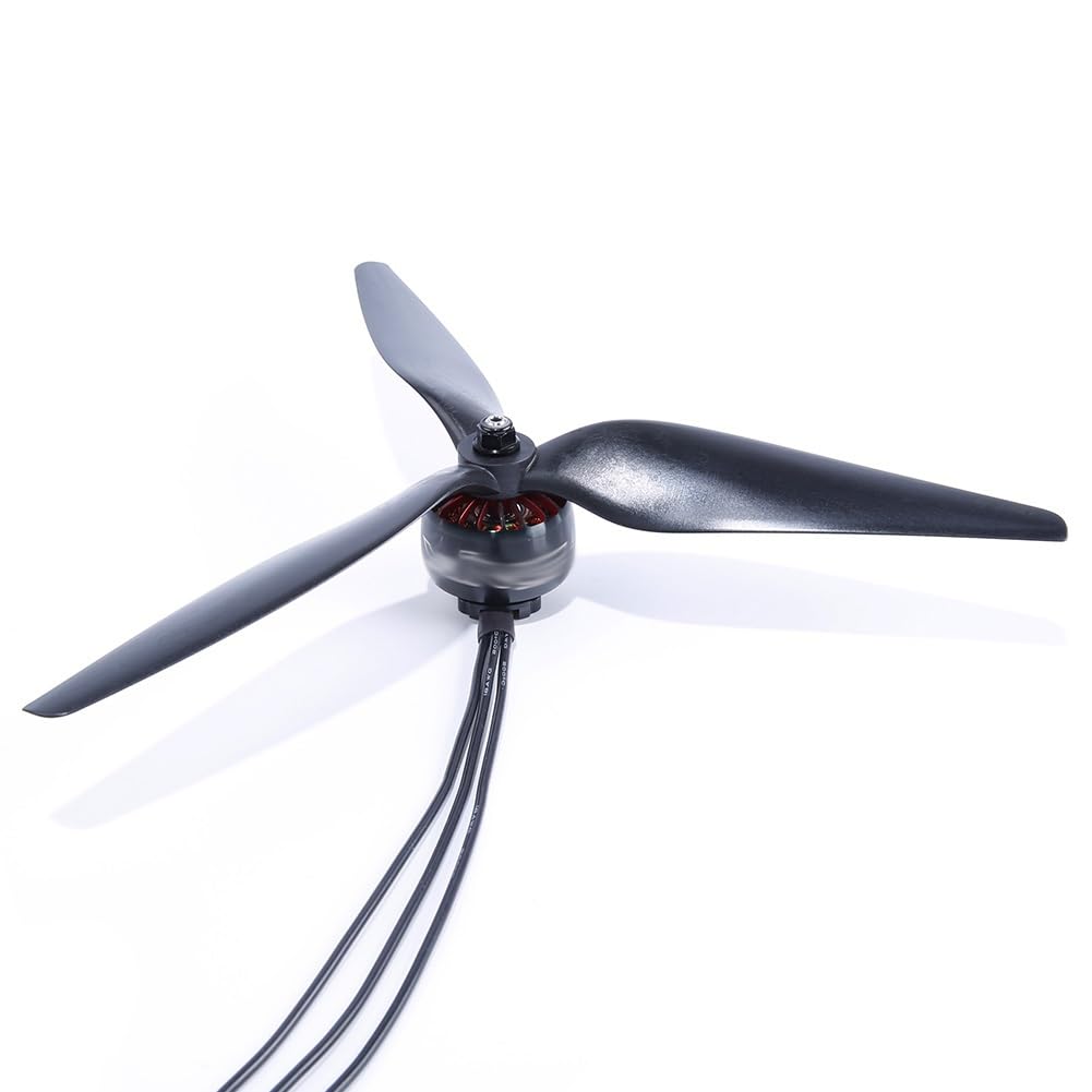 śmigło 10X5X3 1050 3-łopatowe czarne włókno węglowe wzmocnione nylonowe śmigło kompatybilne z RC Multirotor X-Class FPV Long Range Cinelifter część zamienna