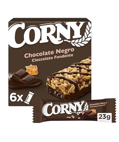 Corny   Barritas de Cereales con Chocolate Negro, Sin aceite de palma ni Conservantes   Pack 6x23gr