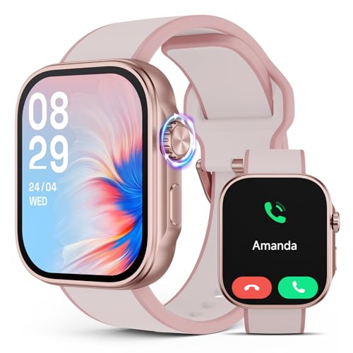 Smart Watch for Men, Blood Pressure Monitor Heart Rate Blood Oxygen Sleep Monitoring, 3ATM Waterproof Fitness Tracker, 1.99" AMOLED Display, Bluetooth call Smartwatch Compatible with Android