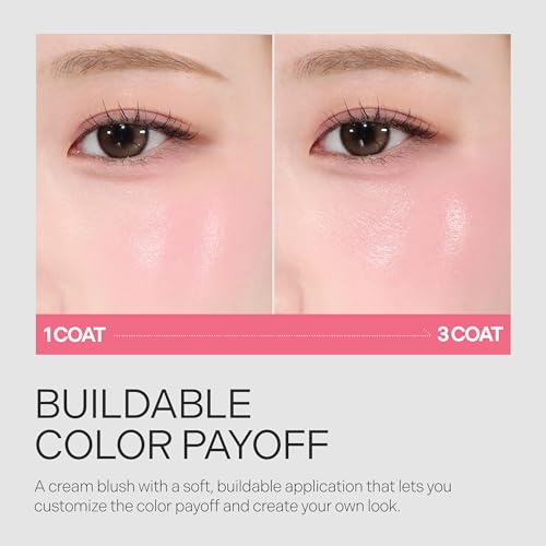 Image of CLIO Essential Lip & Cheek Tap, Pocket Blush, Creamy & Buildable Color, Contour & Highlight Face, Dewy & Natural Glow Finish, Non-Greasy, Travel-Sized, Safe for Sensitive Skin (01 PEACH FLUSH)