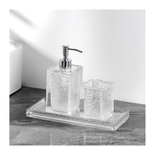 Juego de accesorios de baño de resina con diseño moderno elegante de 3 piezas 7