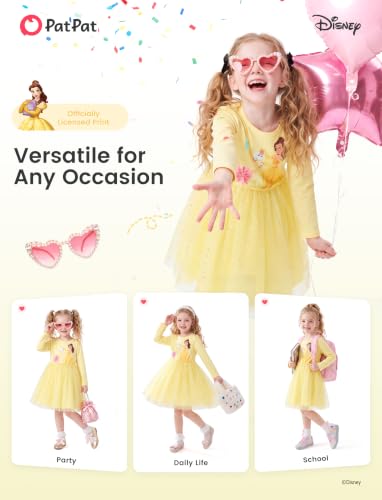 Image of Disney Girls' Tulle Tutu Dress Birthday Party Outfit Toddler to Big Kid
