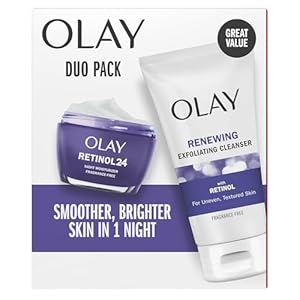 Olay Retinol 24 + Peptide, Duo Pack, Cleanser 150 mL, Moisturizer 50 mL