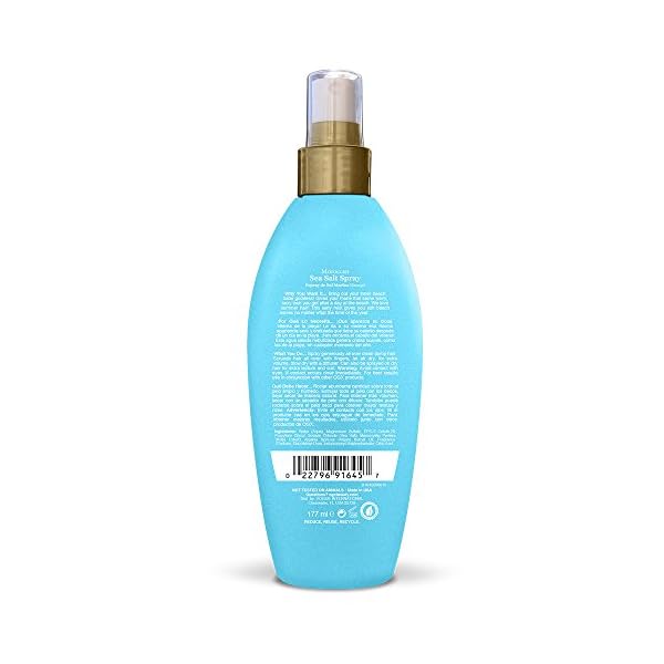 OGX Argan Oil of Morocco Hair-Texturizing Sea Salt Spray, Curl-Defining Leave-In Hair Styling Mist for Tousled Beach Waves and Textured Hold, Paraben-Free, Sulfate Surfactants-Free, 6 fl oz