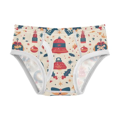 KLL Christmas Pattern Silver Baby Boys Soft Boxer Briefs Breathable Children Panties