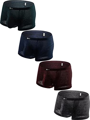 Mens Breathable Comfortable with Stretch Trunks Underwear Sport Soft Performance Boxer Briefs