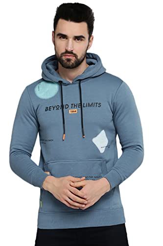 Image of SHOWOFFFF Men Solid Pullover Sweatshirt | Hooded Full Sleeves Cotton Sweatshirt's for Mens | Slim Fit Regular Length Sweatshirts for Men's