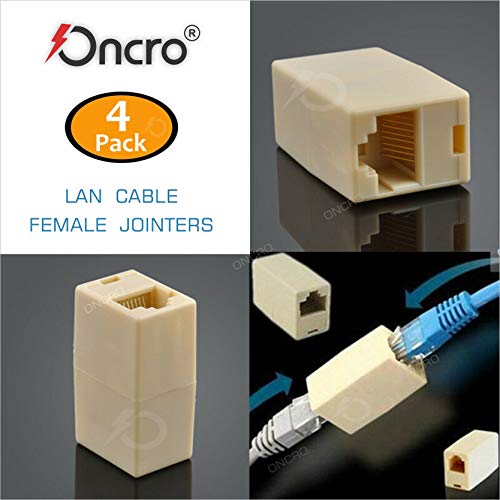 Image of Improved Pack of 4, RJ45 Extender Plug Network Broadband Ethernet LAN Cable Joiner /Jointer Coupler 8P8C extension Adsl Female to Female LAN Cable Adapter Connector (Plastic 4pc jntr-LAN)