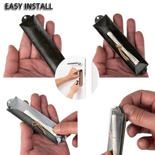 Image of Mezuzah Set of 3 Jewish Door Mezuzah with English /Hebrew House Blessing, Metal Cases with Non-Kosher Scrolls, Gold, Silver, Bronze