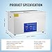 Ultrasonic Cleaner 30L. Professional Ultrasonic Cleaning Machine 40kHz with Digital Timer&Heater 110V, Jewelry Cleaner Machine for Metal Part Glass Tool